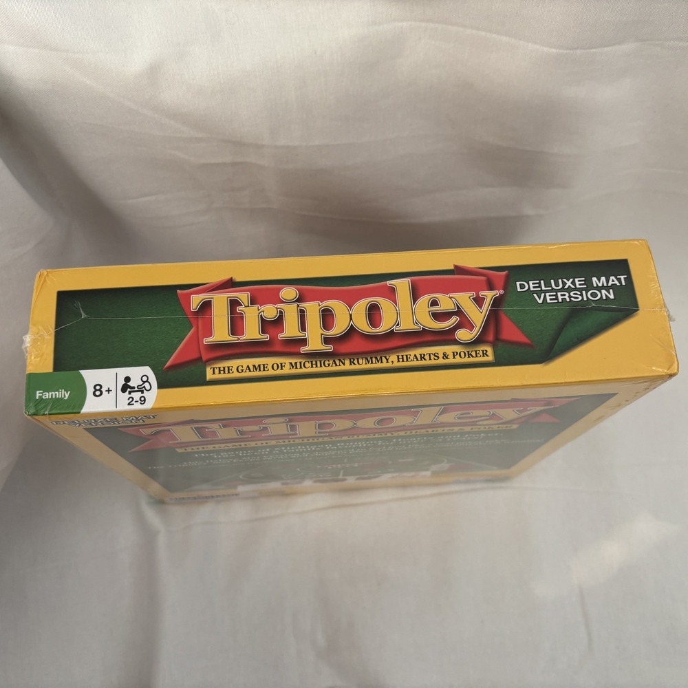 NEW SEALED- Tripoley Deluxe Mat– Michigan Rummy, Hearts & Poker Game Cards - Picture 3 of 4